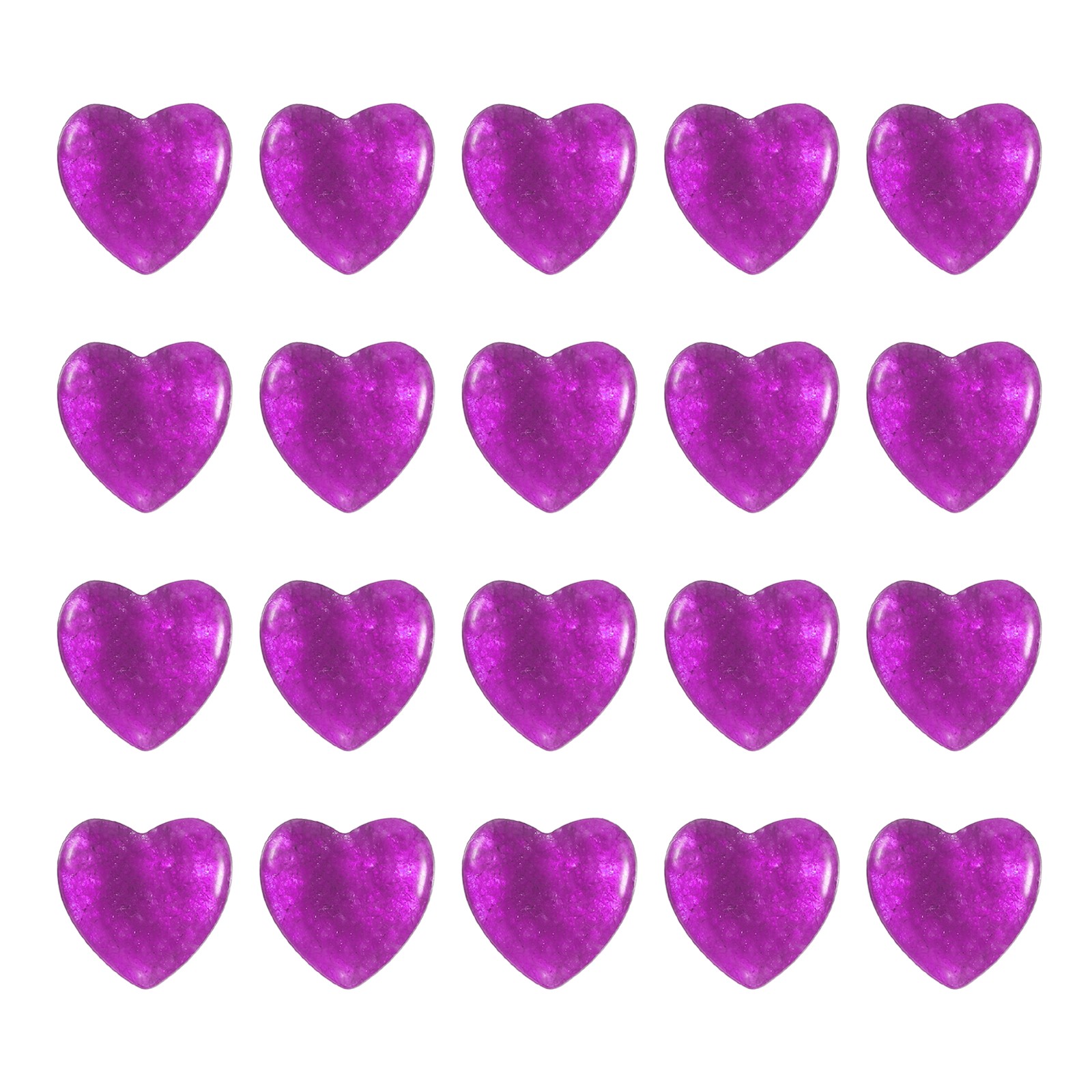 20 Pcs Heart Crystals Stone Natural Crystal Love Gemstone Bulk Set Purple