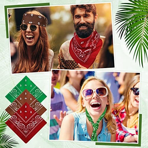 100 Pack Bandanas Unisex Paisley Bandanas Bulk Multi Purpose Multicolor Stylish