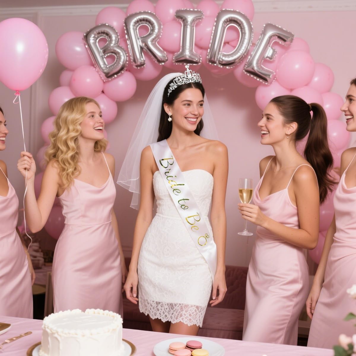 Bachelorette Party Favors – 5 Packs Bride to Be Decorations Set with Crown, V…