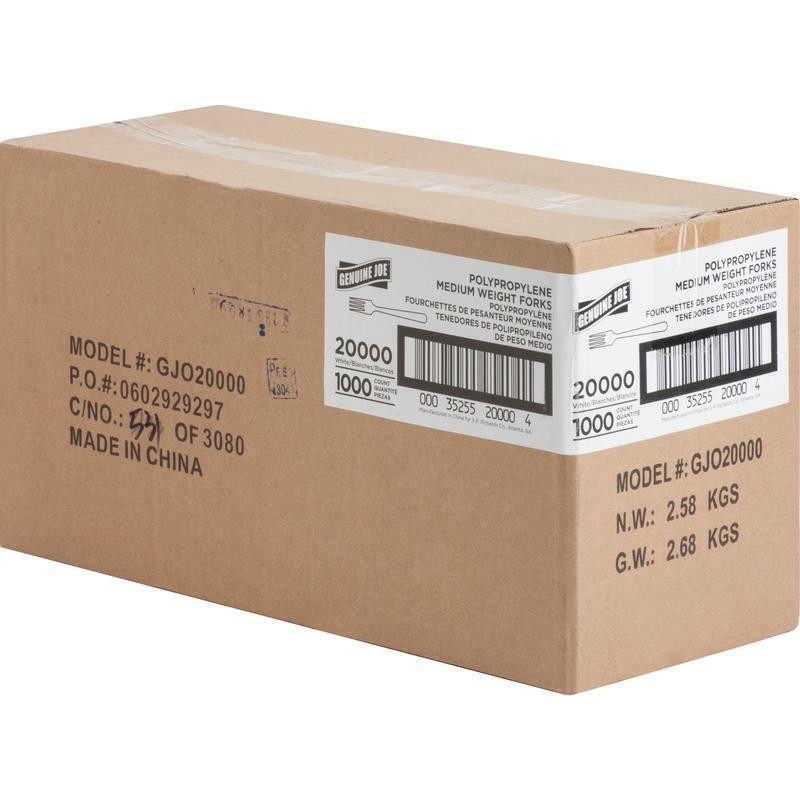 Plastic Forks Medium Weight Disposable Cutlery 1000 Count Polypropylene New
