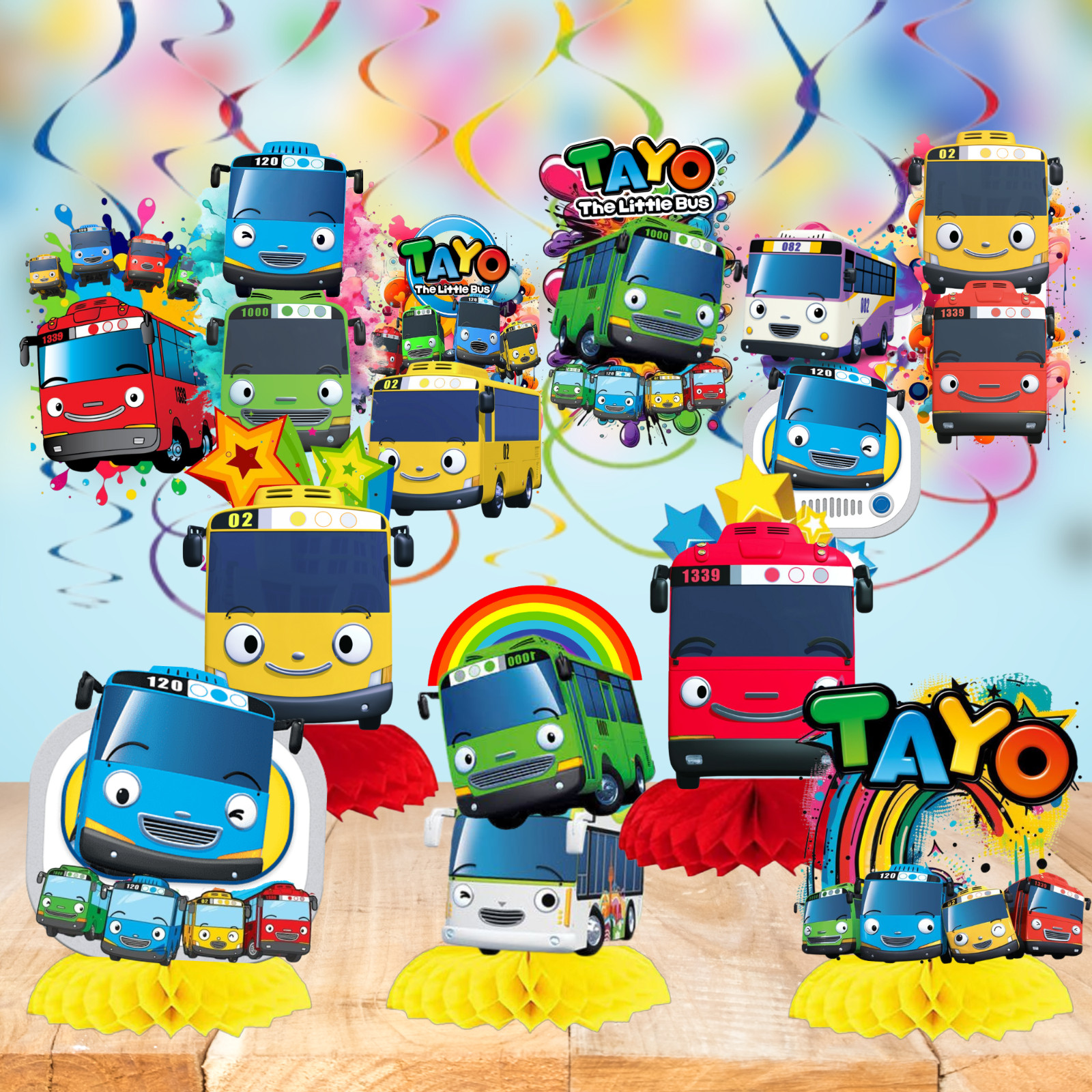 TAYO THE BUS birthday party supplies favor centerpiece decoration event theme