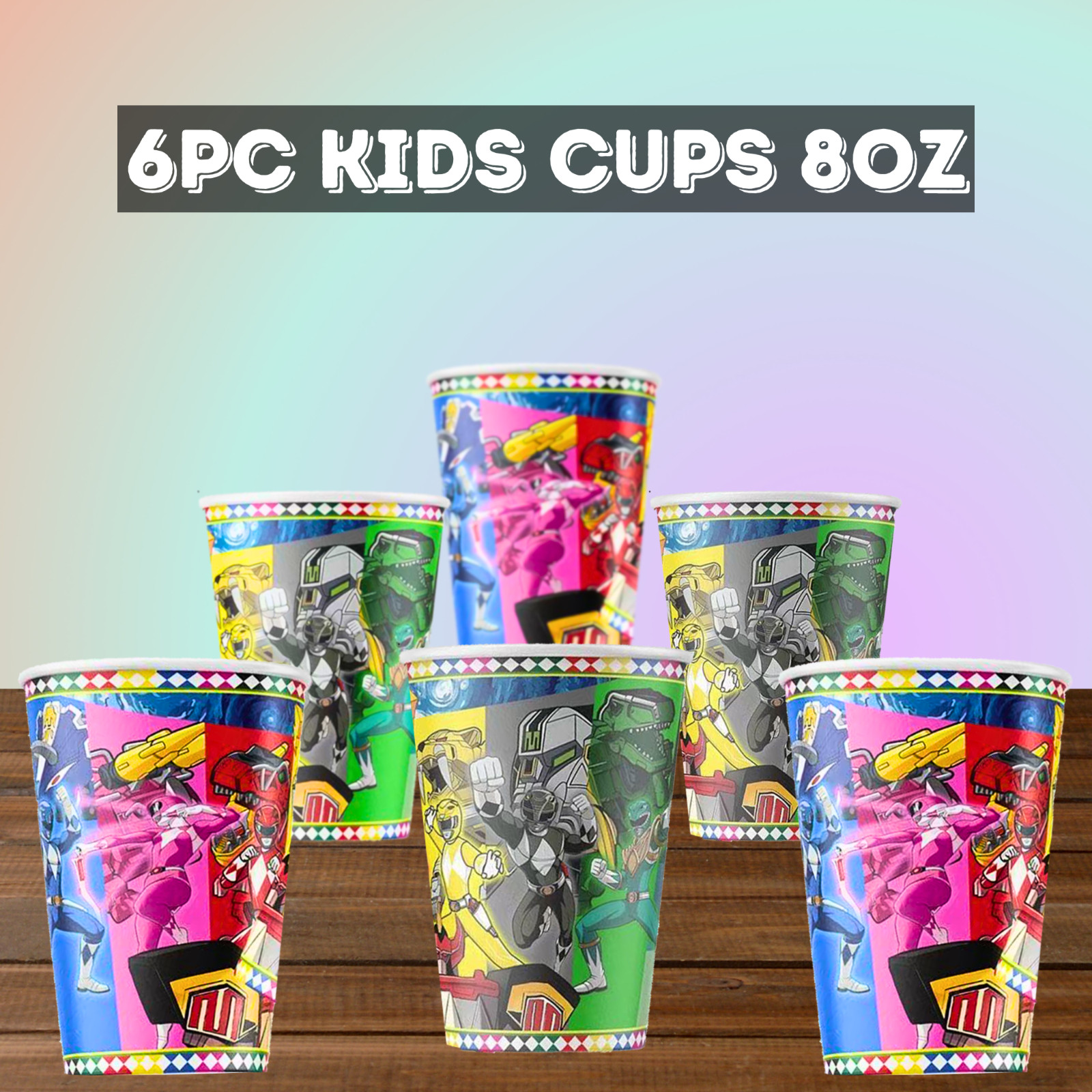 POWER RANGER TABLEWARE plate cup birthday party supplies decoration idea theme