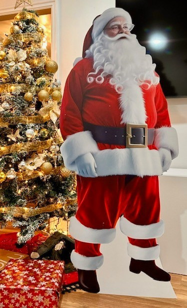 Santa Claus cutout 5ft, Santa Claus prop, Party decor