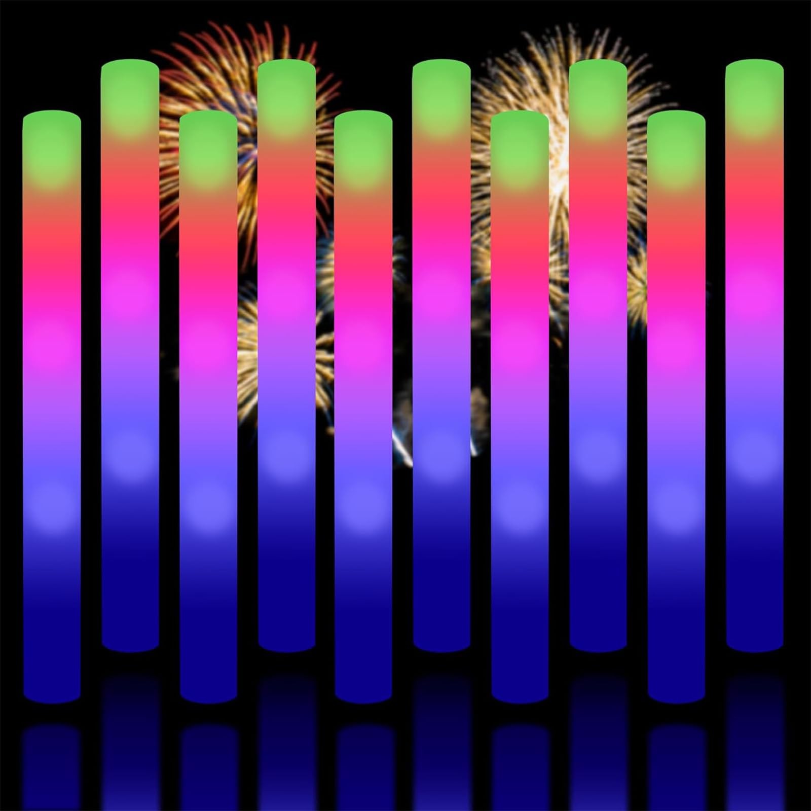 68PCS Foam Glow Stick Bulk,Light Sticks for Parties Bulk with 3 Modes Colorfu…