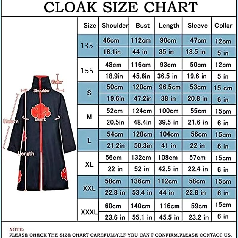 Red Cloud Ninja Cloak Costume Anime Style For Role Play Robe Halloween Outfit