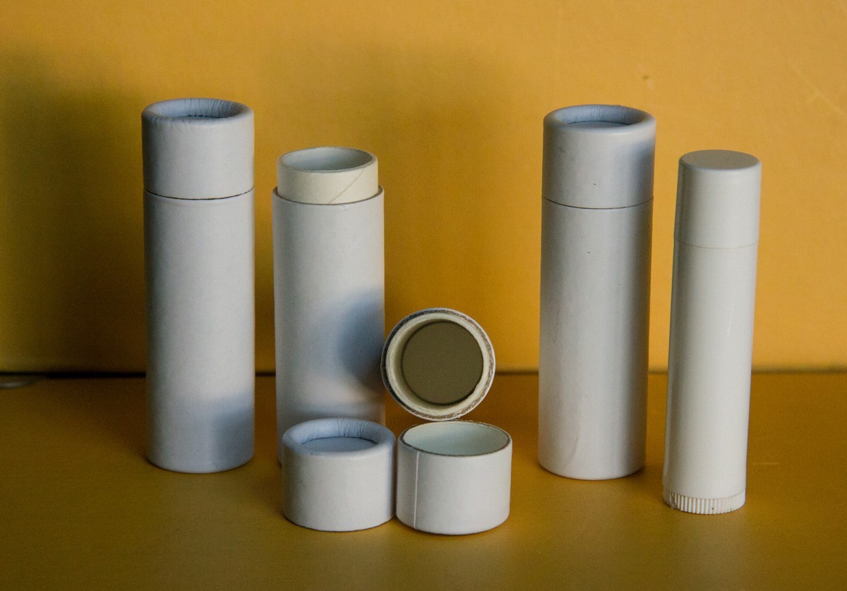 500 White Oil Proof Paper Lip Balm Tubes .3 oz 1/3 Cardboard Containers