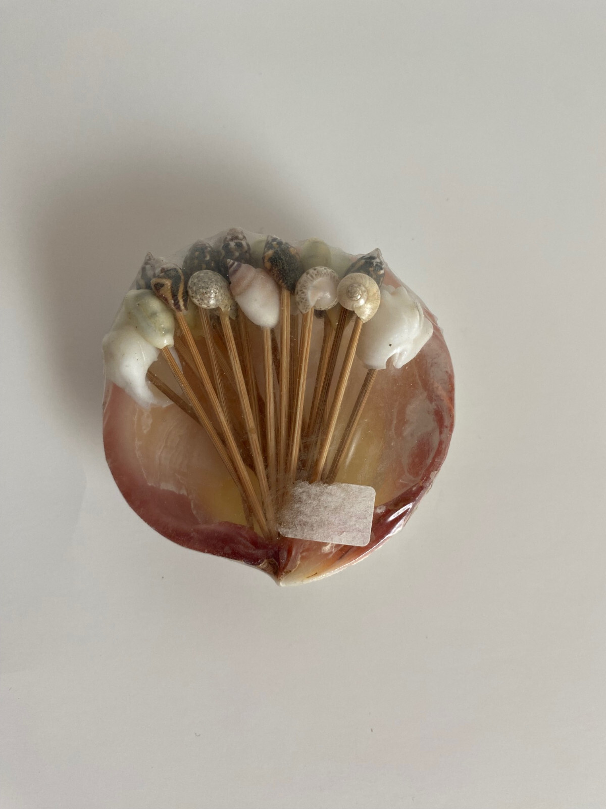 Vintage seashell toothpicks appetizer Tiki Bar party cocktail skewer picks