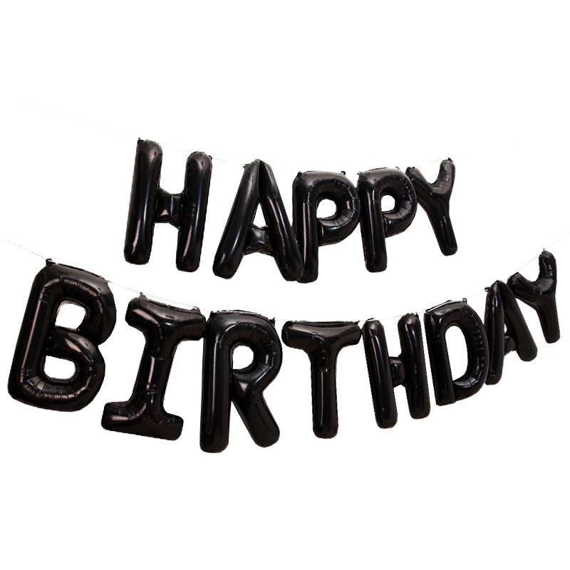 Happy Birthday Balloon Banner Bunting Letter Self Inflating Decor Party 13 Color
