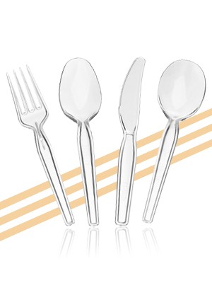 Clear Plastic Forks, 200 Count – Heavyweight Disposable Forks, BPA-Bulk Plastic