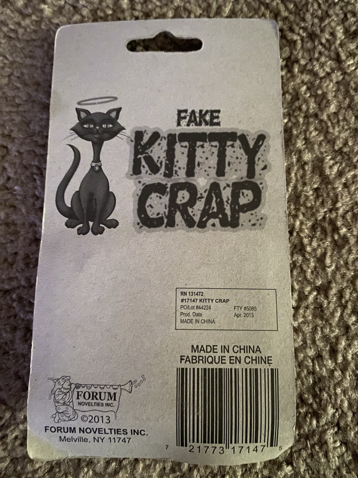 Forum Novelties Fake Kitty Crap Cat Gag & Joke Prank, 17147