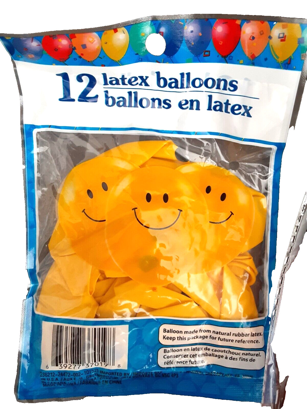 32 Latex Balloons and Pump, 12 Yellow Smiley Face, 25 Solid, Multi Color