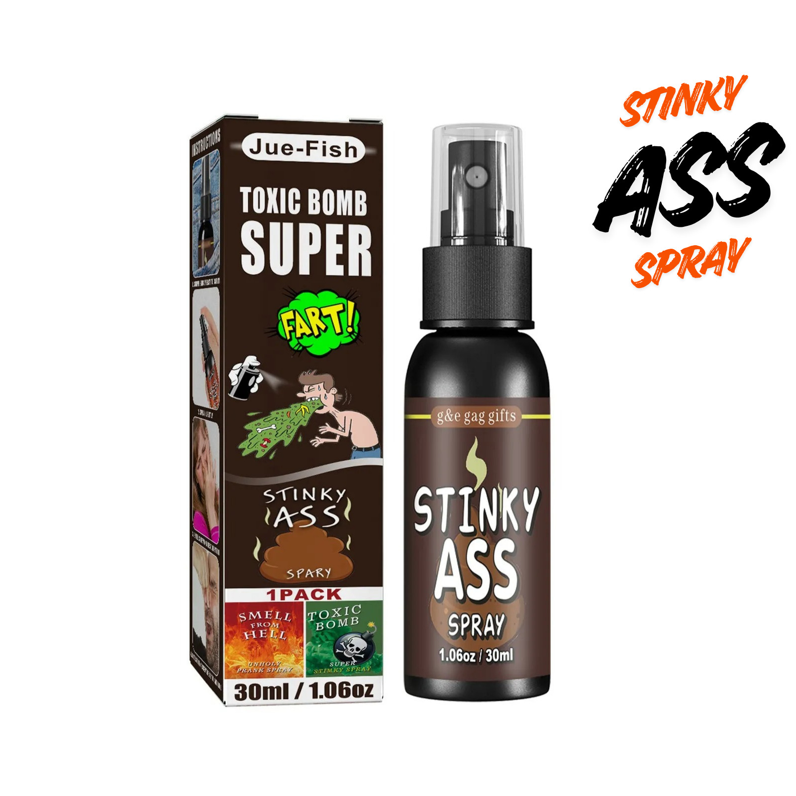 Liquid Ass Spray Mister Fart Prank Pooter Stink Bottle Smell Bomb PRANK GAG