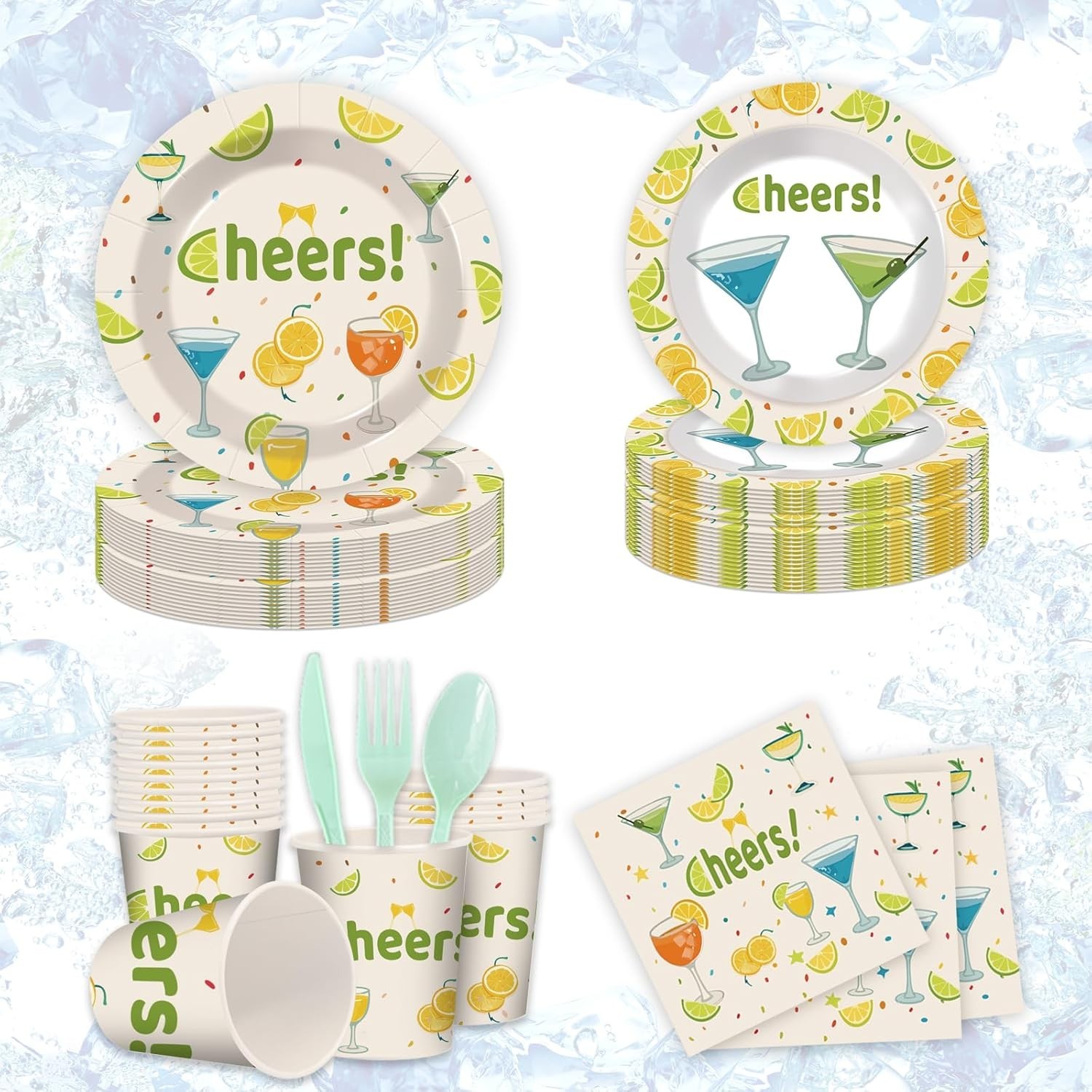Cheers All Occasion Disposable Tableware (Plates, Cups, Napkins, Utensils)