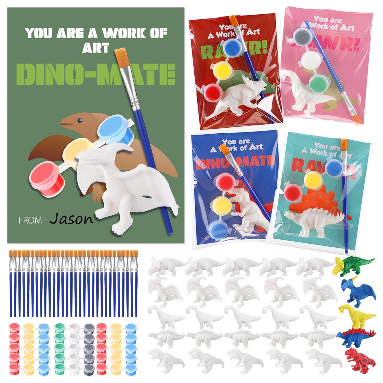 Noveread 30 Sets Dinosaur Party 2.6 x 1.2 x 0.7 inches, as the pictures shown
