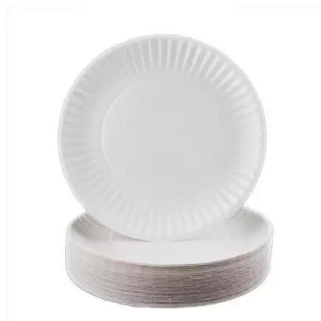 Paper Plates White Disposable Dishes for Wedding Catering Parties 7 and 9 inch