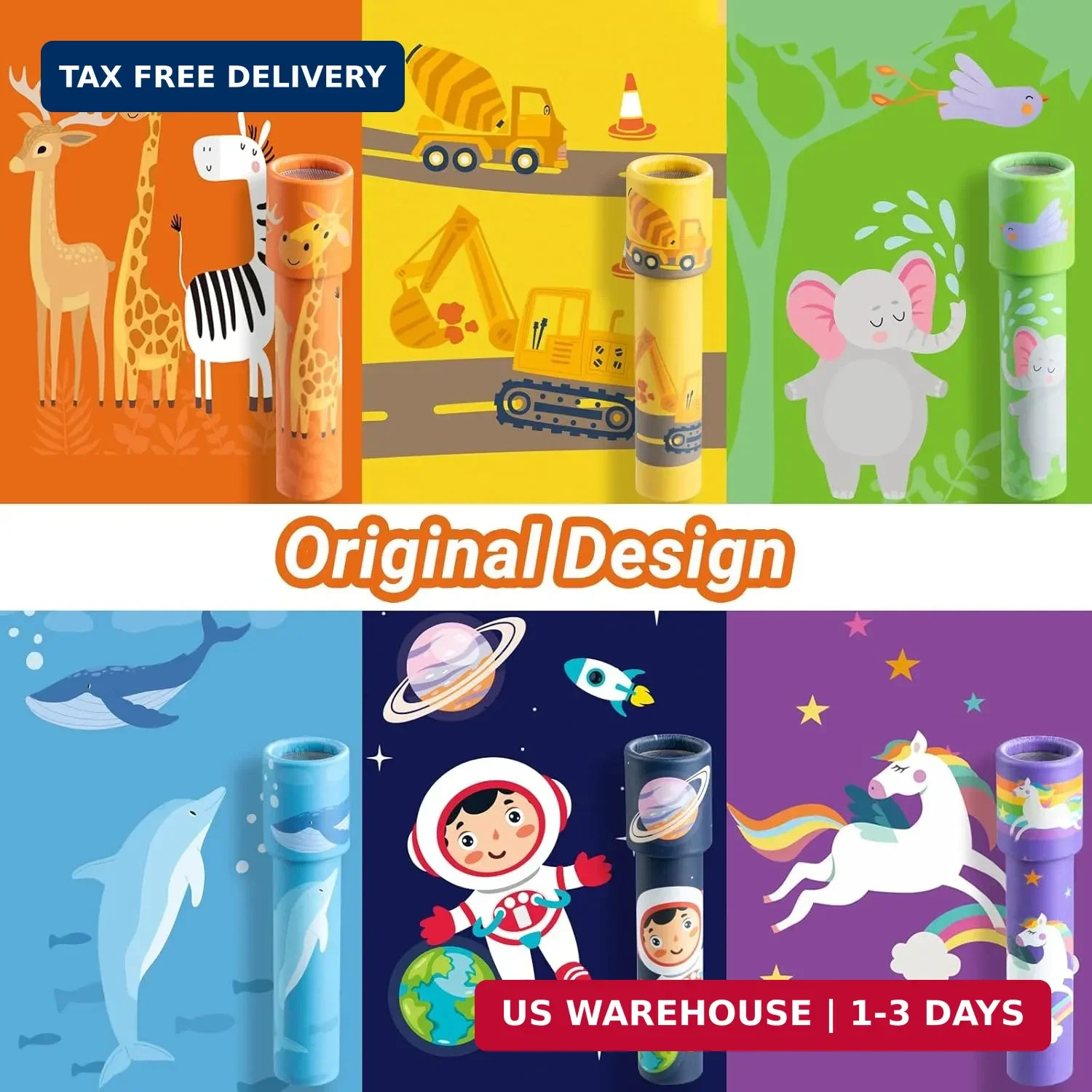 iKeelo 12PCS Classic Kaleidoscopes, Party Favors for Kids Birthday, Retro Educat