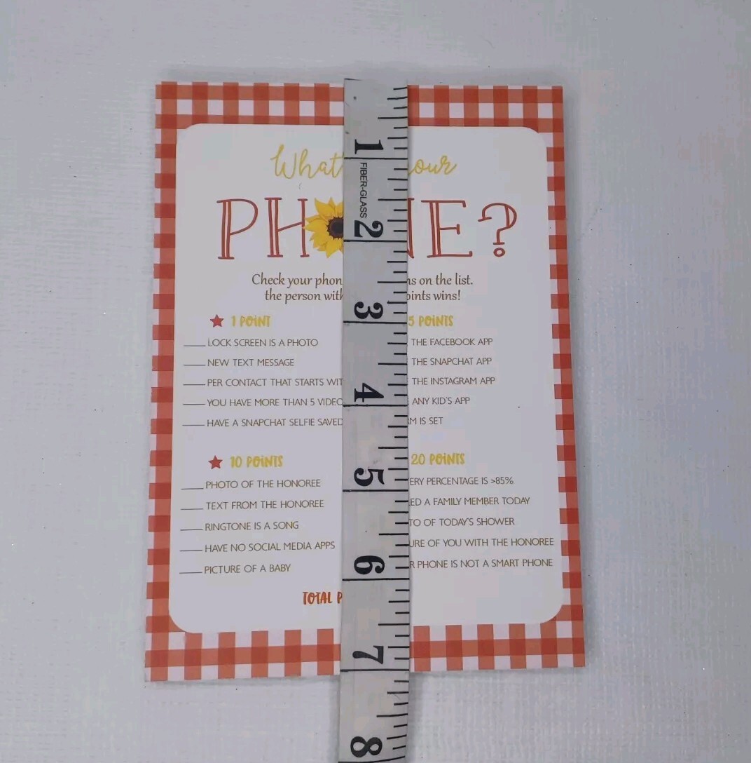 Baby Shower Games Cardstock Double Sided Cards Two Games 20 Cards