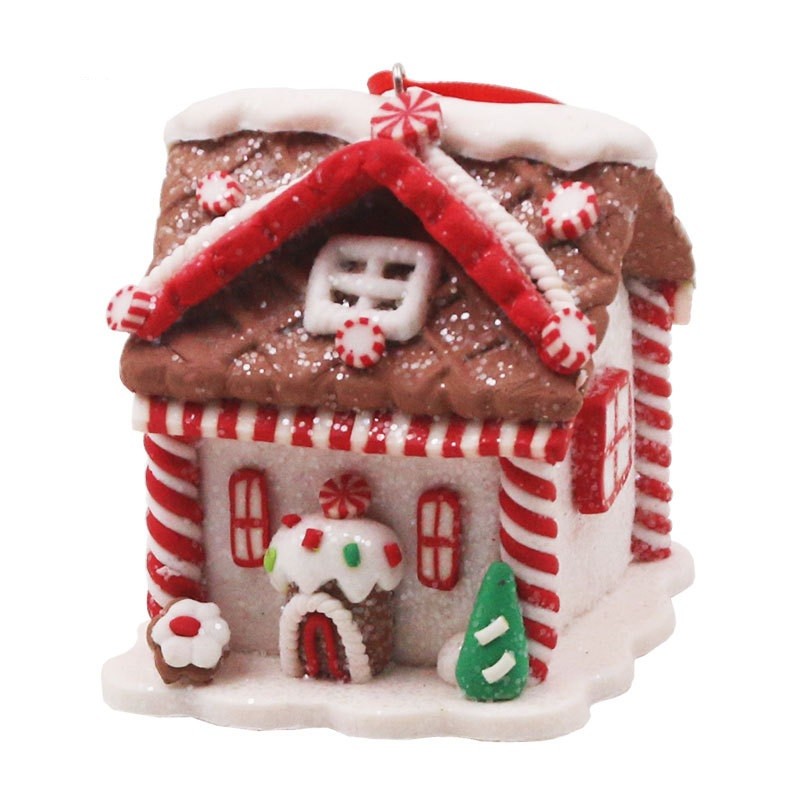 Christmas Tree Pendant Gingerbread House Hanging Adornment Craft