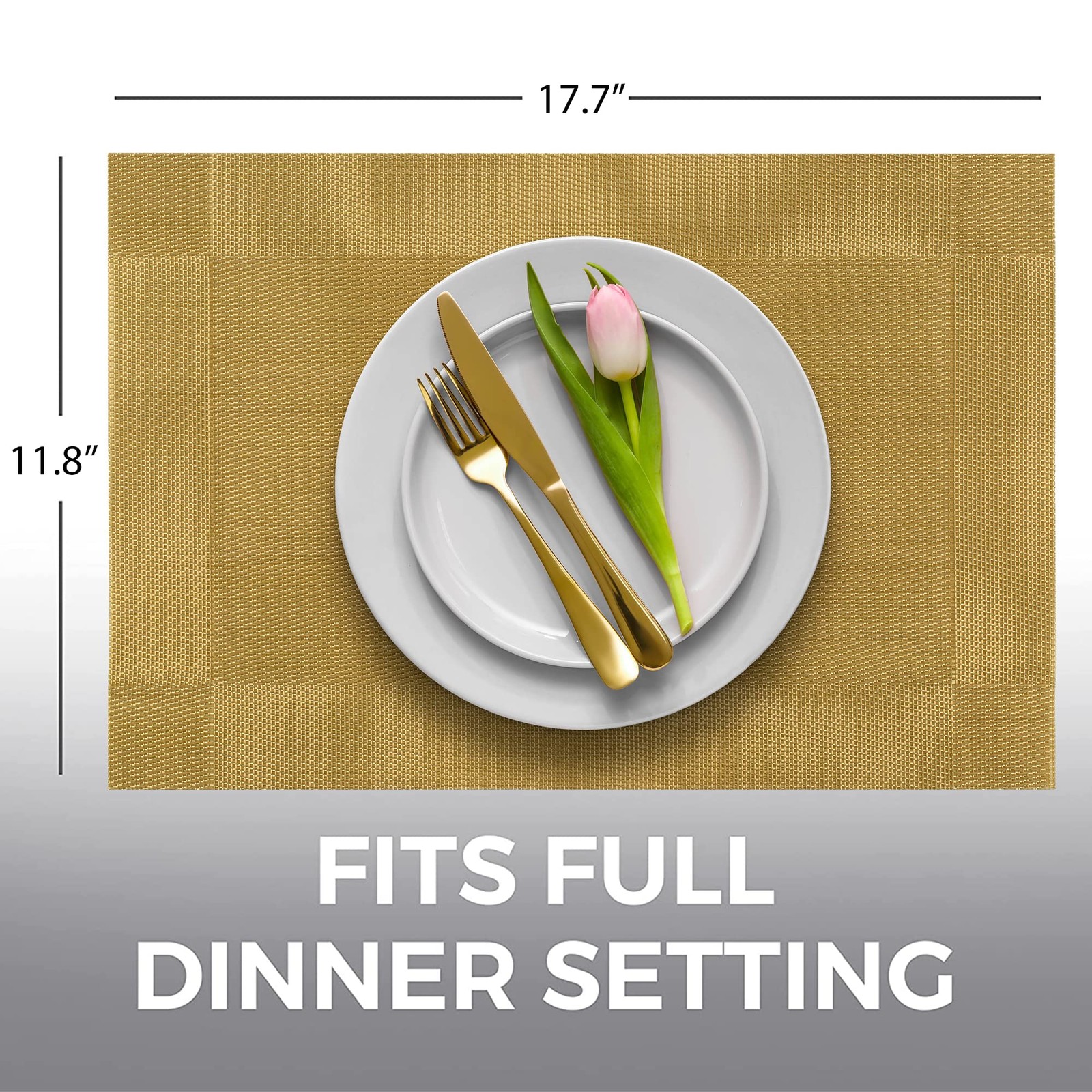 More D�cor Dining Table Placemats, Washable Heat-Resistant PVC Vinyl Table Mats