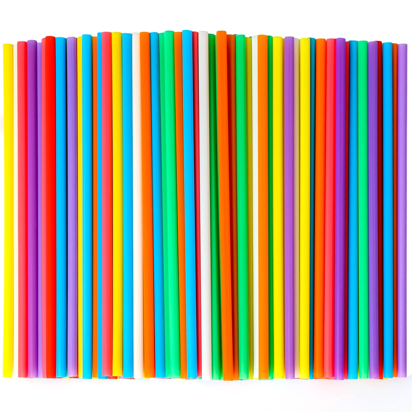 500 Pcs Colorful Disposable Drinking Plastic Straws.(0.23” diameter and 8.26…