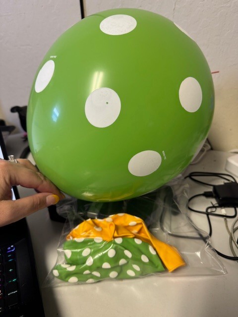 Bulk Lot of Green & Yellow Polka Dot Latex Balloons 6ct. Party Decoration New!!!