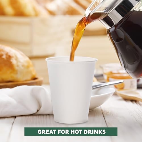 Freshware Coffee Cups [100 Pack] Disposable Paper Cups for Hot or 16 oz 100.0