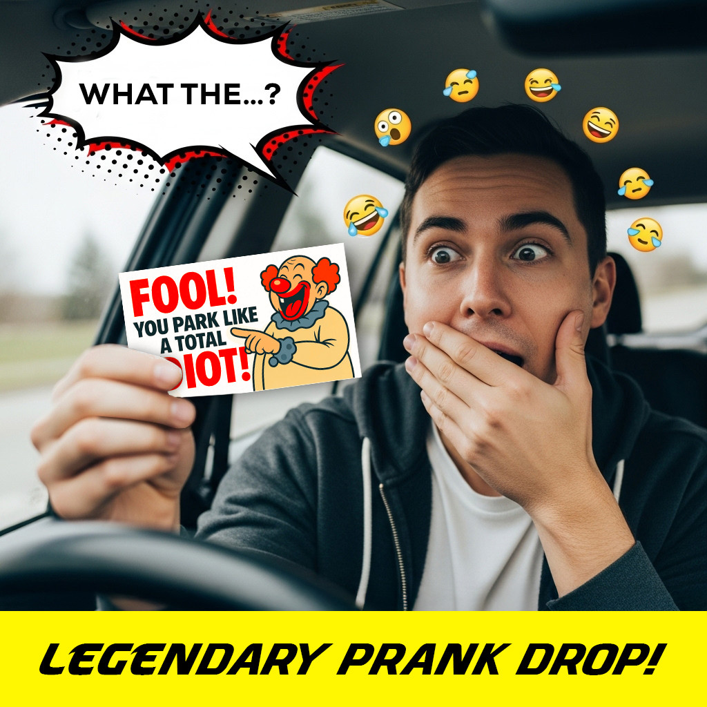 50 Pack Fake $50 Parking Prank Cards – Funny Gag Ticket to Fool Bad Parkers