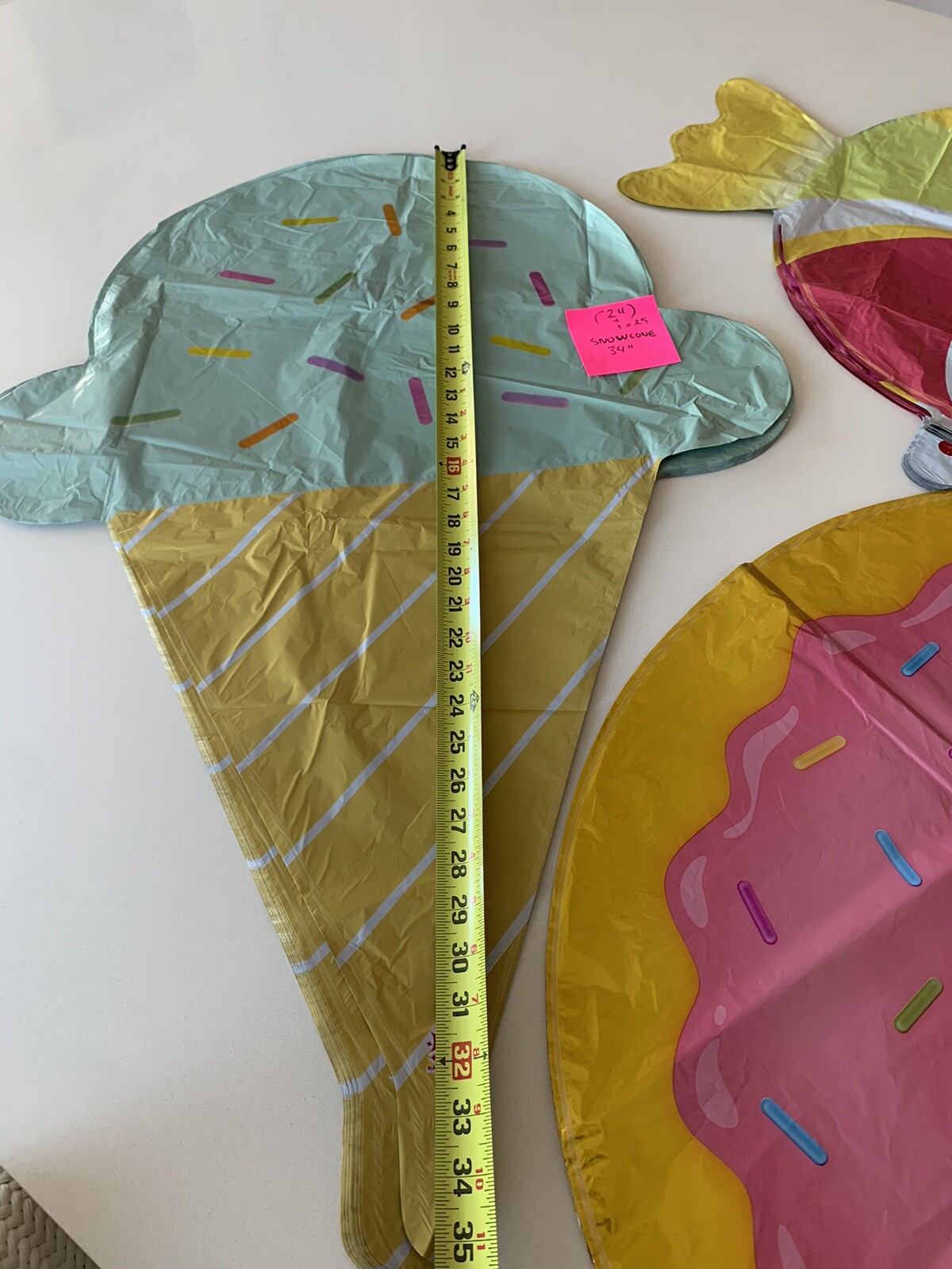 54 Pc Sweetie Donuts Ice Cream Cone Candy Large 30” Foil Birthday Party Balloons