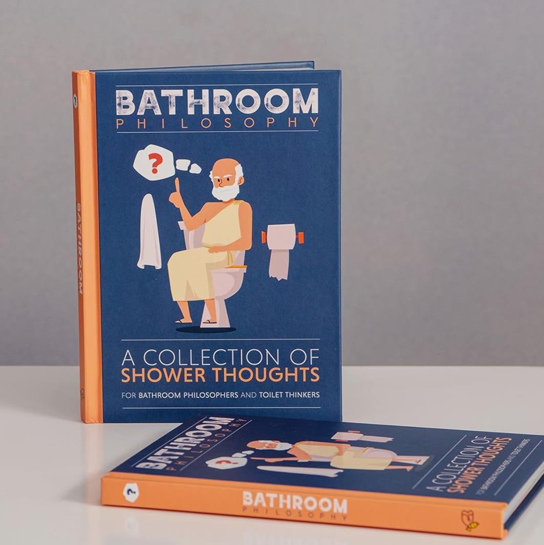 Bathroom Philosophy Hardcover Book – Toilet Potty Thinkers – Funny Gag Joke Gift