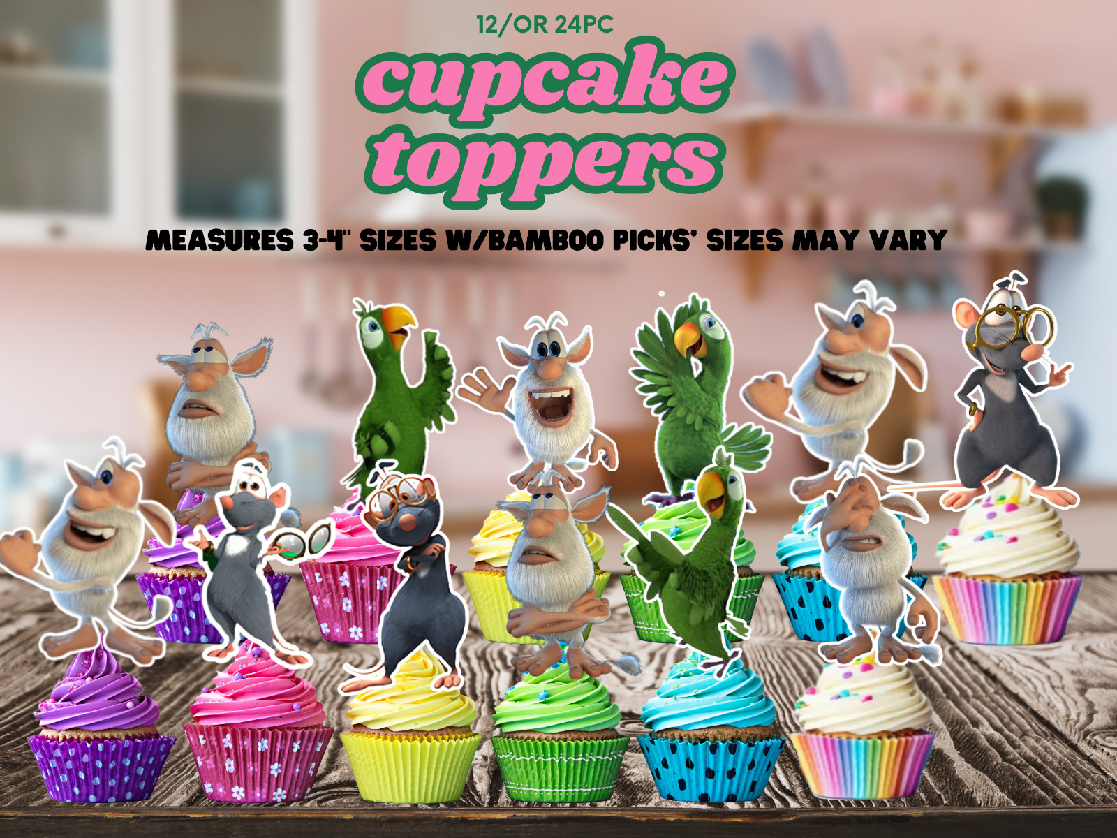 Booba Cake Topper happy birthday party supplies decoration event theme toy