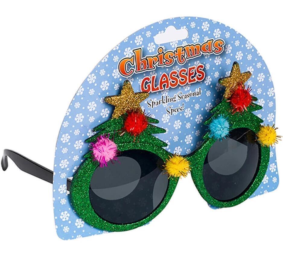 Christmas Tree Sunglasses – Holiday Shades – Sparkling Seasonal Glasses – GaG