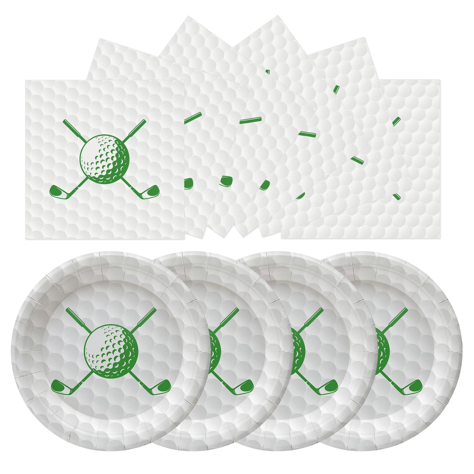 50 Pcs Golf Plates and Napkins Set, 7 Inch Golf Birthday Decorations Dinner D…