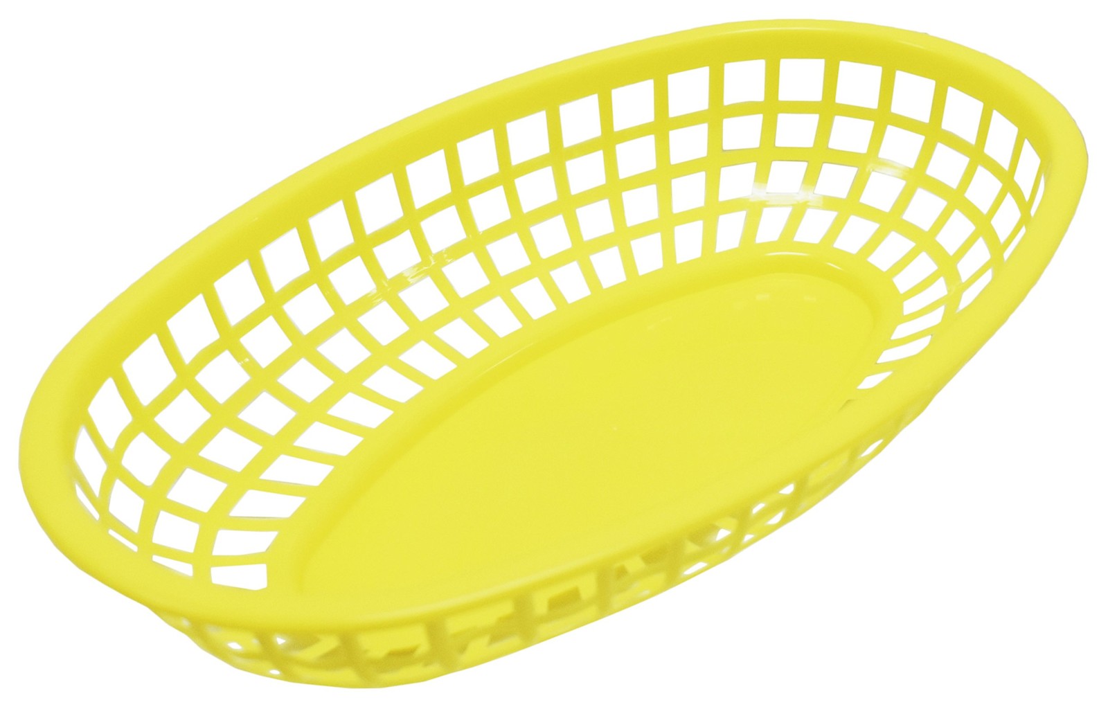 Set of 12 Yellow Oval Fast Food/Deli Baskets, 9.25 by 6-Inch, Black Duck Brand Y