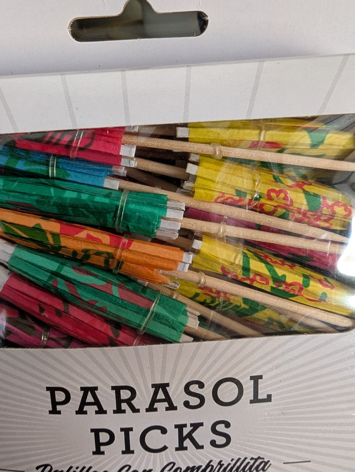Parasol Picks For Drinks/ Coctails,100 PCS In A Pack, Multi Color, One Box.