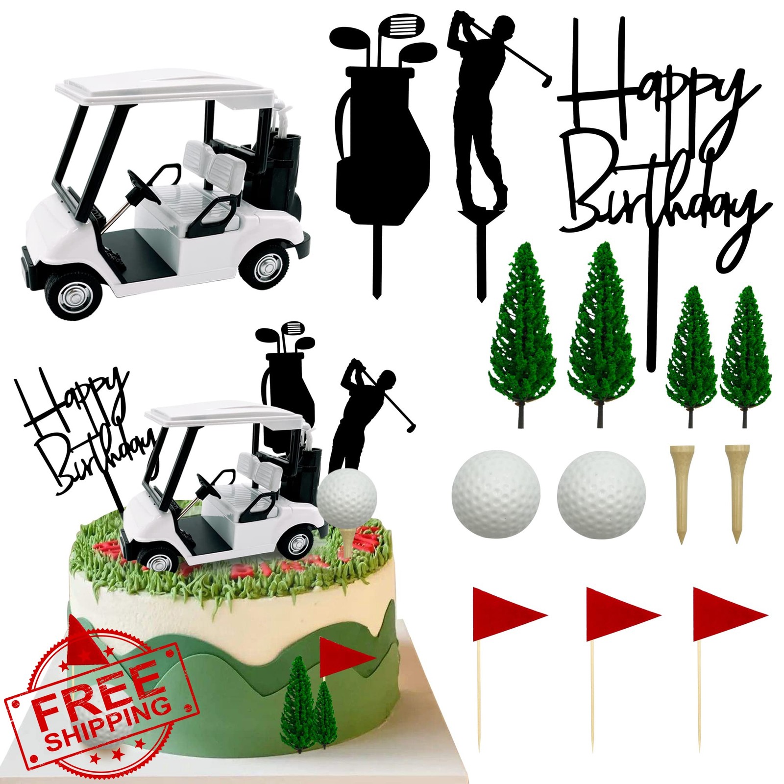 KDPATFAV Golf Cake Decorations Toppers