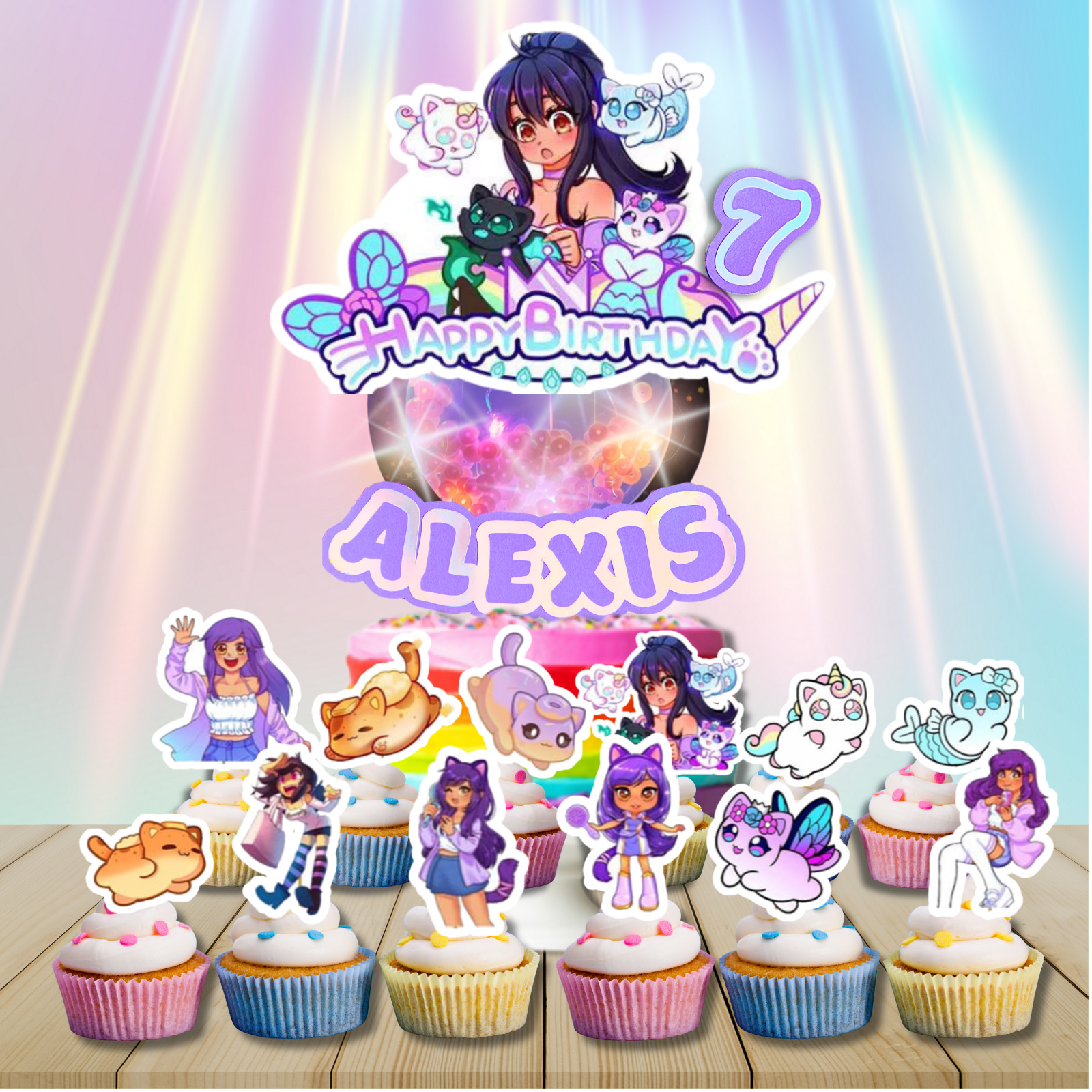 Aphmau TABLEWAR birthday party supplies favor centerpiece decoration event theme