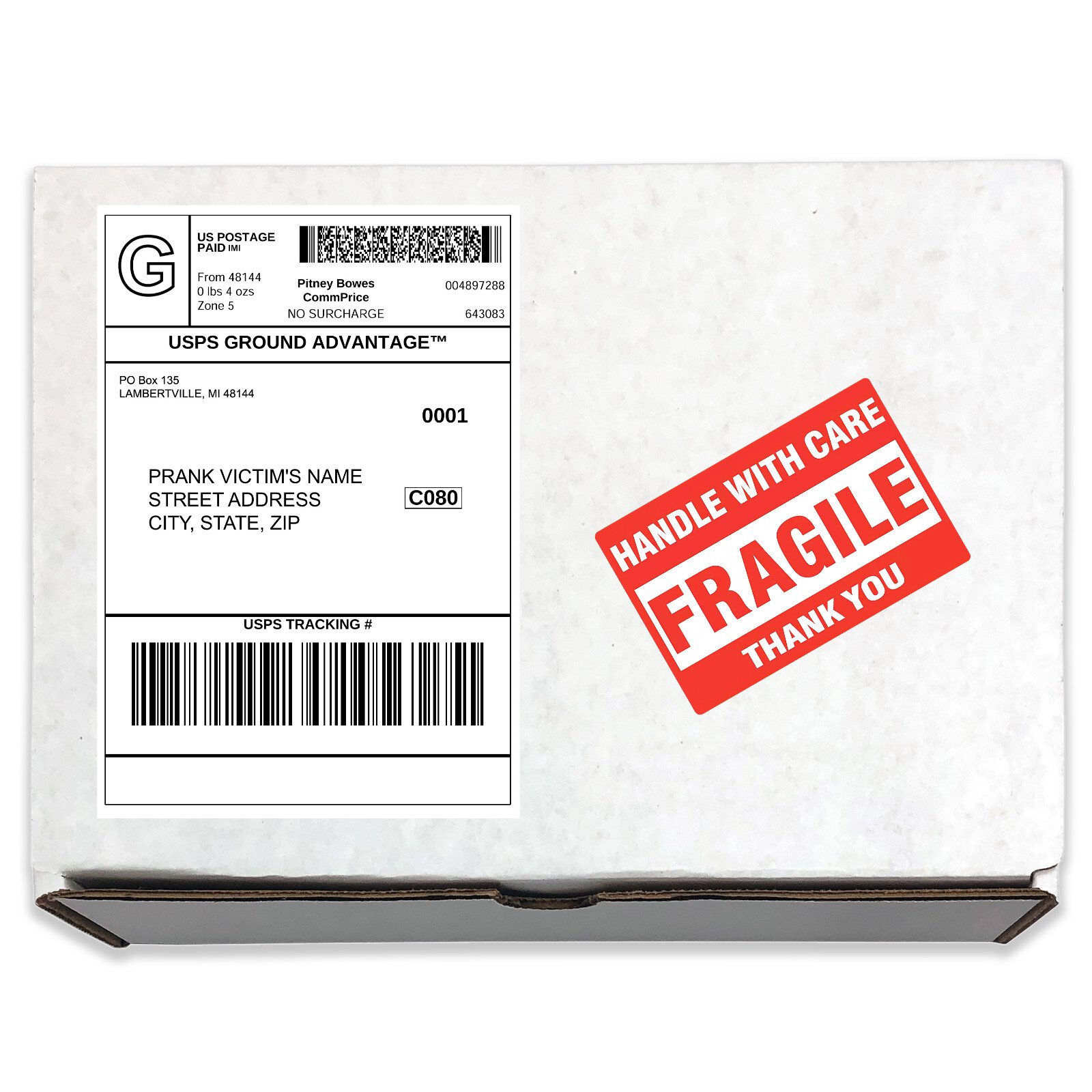 Gotcha! You Looked! Circle Hand Game Prank Mail Sent Directly to your Friends!