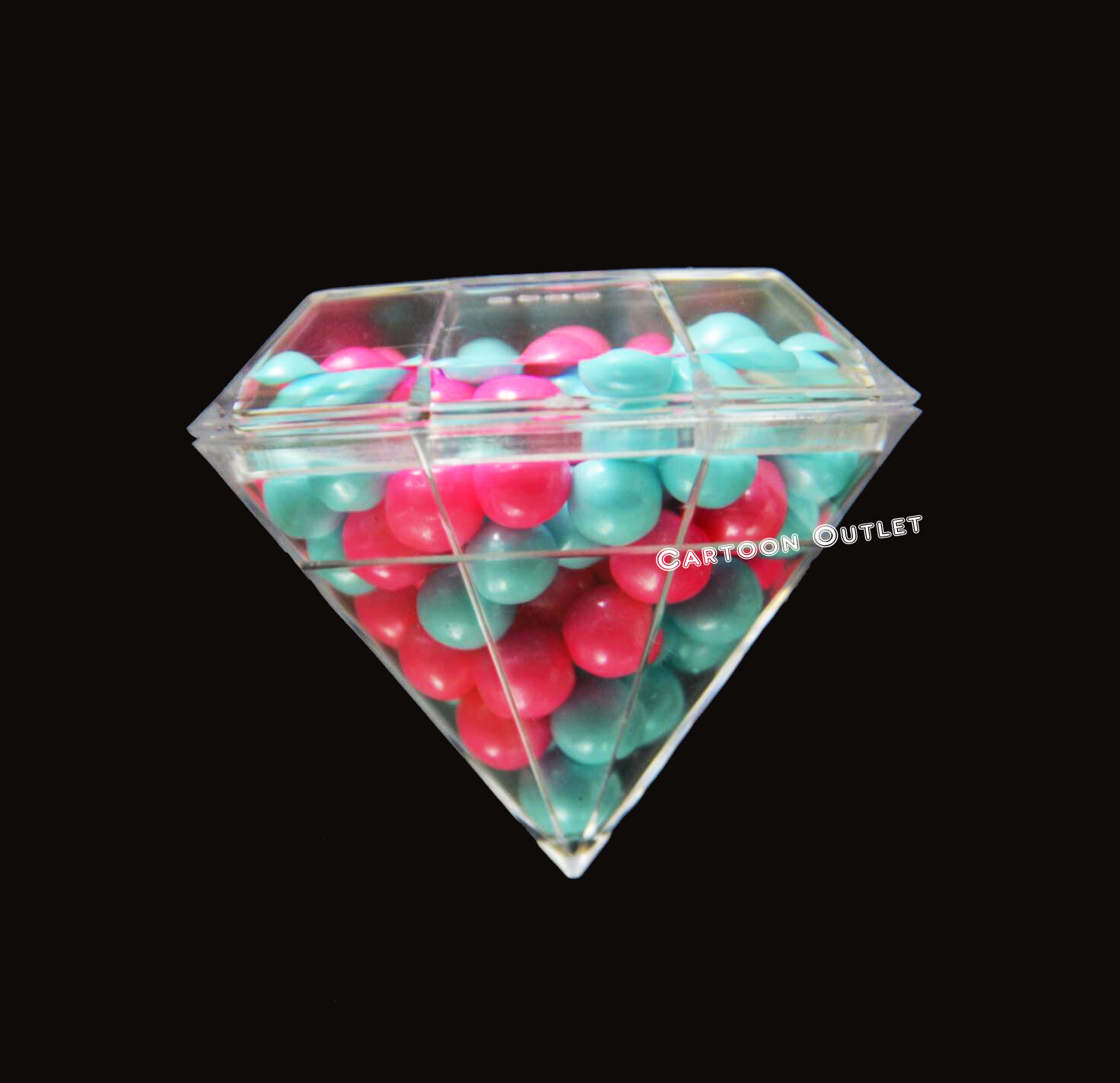 12 pc Princess Birthday Party Favors Diamond Fillable Mini Candy Container Mis15