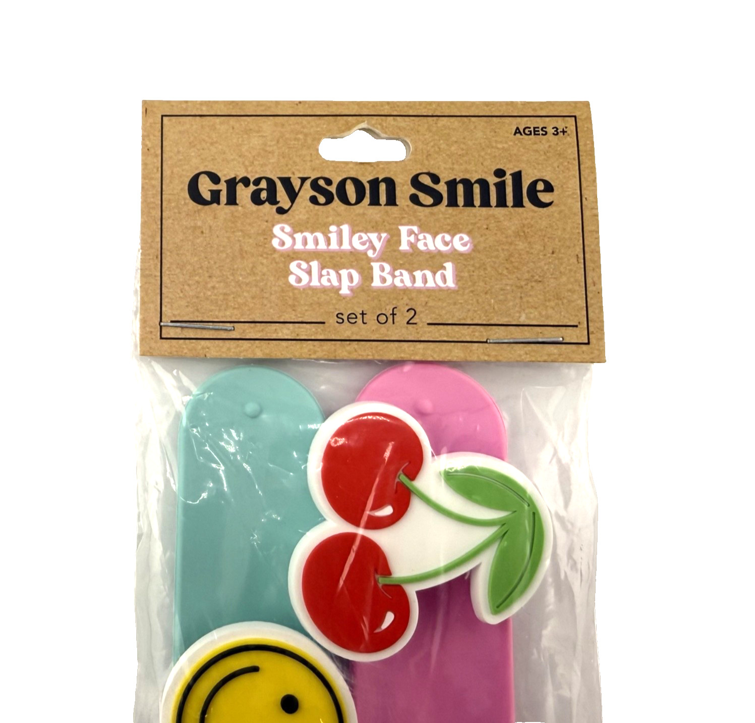 Spritz Grayson Smile Smiley Face Slap Band Party Favors, Set of 2 – 4 Packs