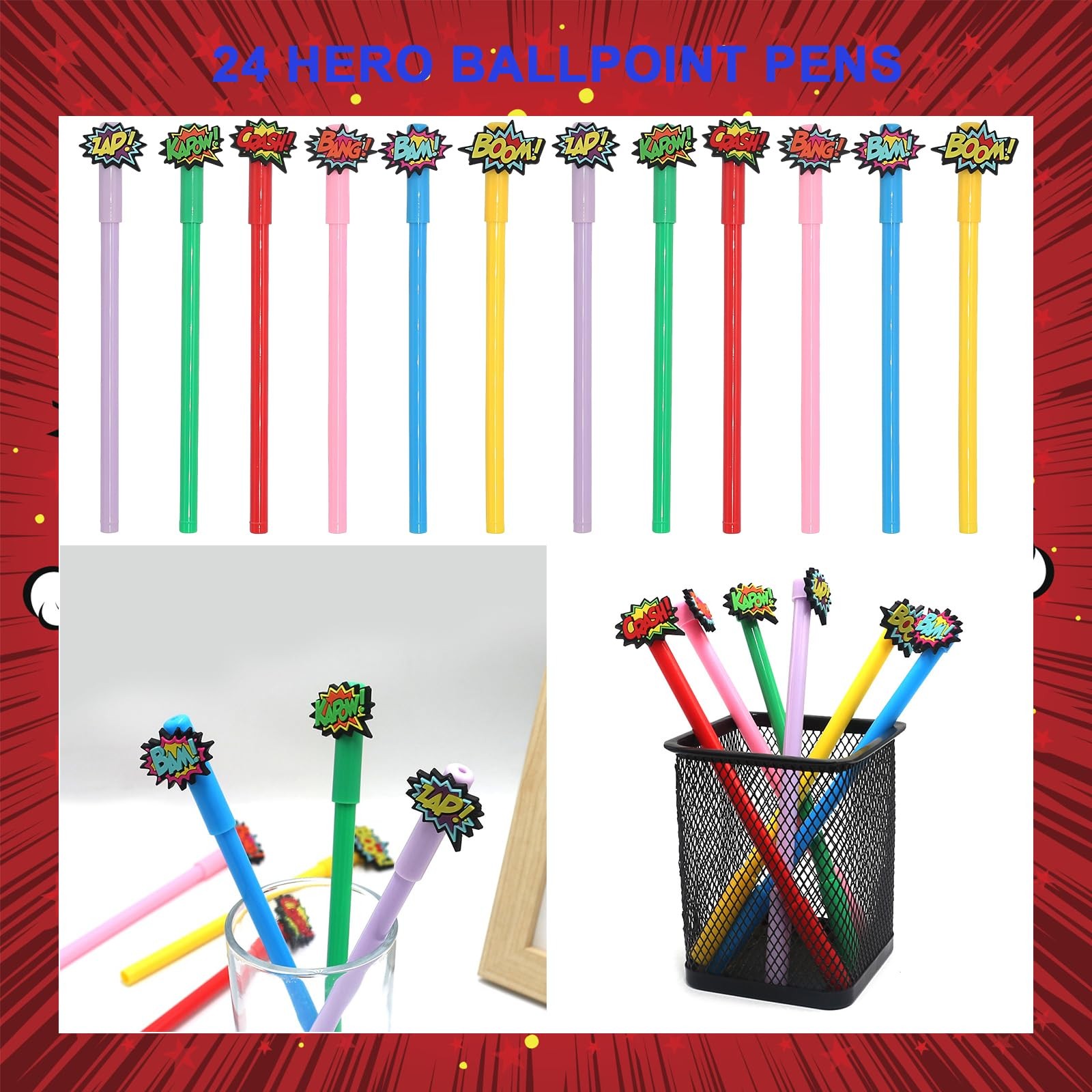 Apz 196 Pcs Hero Party Supplies Favors Include 24 Pack Spiral Notepads