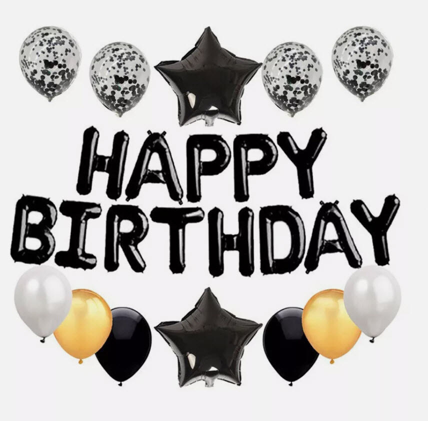 16″ Happy Birthday Alphabet Foil Banner Balloons Bunting Party Decoration Letter