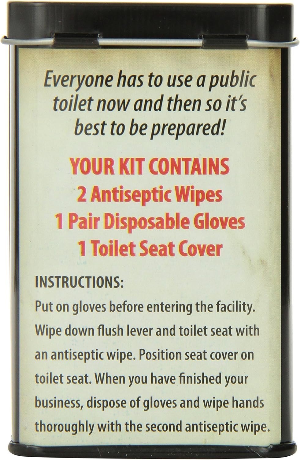 Archie McPhee Public Toilet Potty Survival Kit – Funny Bathroom Gag in a Tin