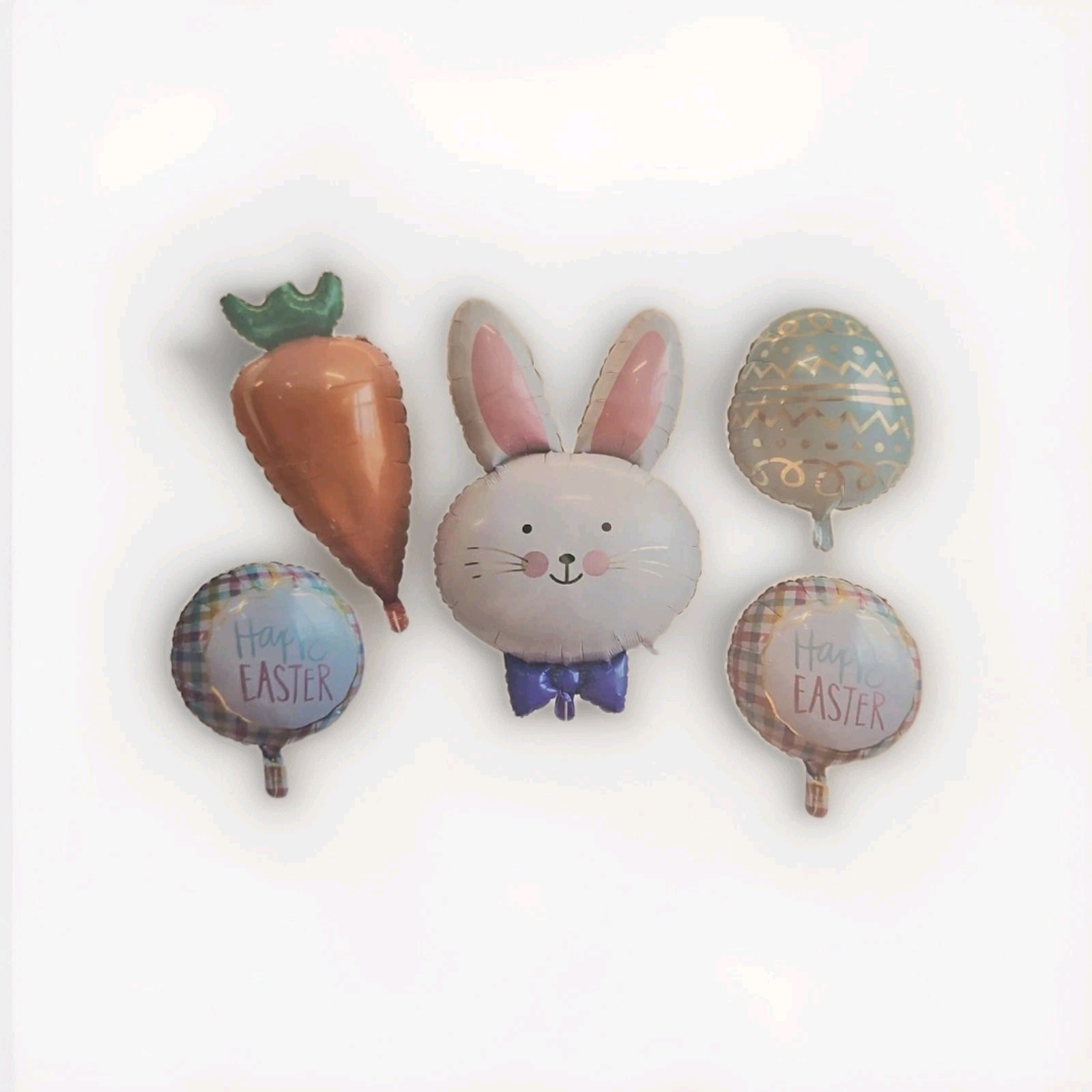 5pc Easter Foil Balloon Set Spritz™ Decor Bunny Carrot Egg Festive….