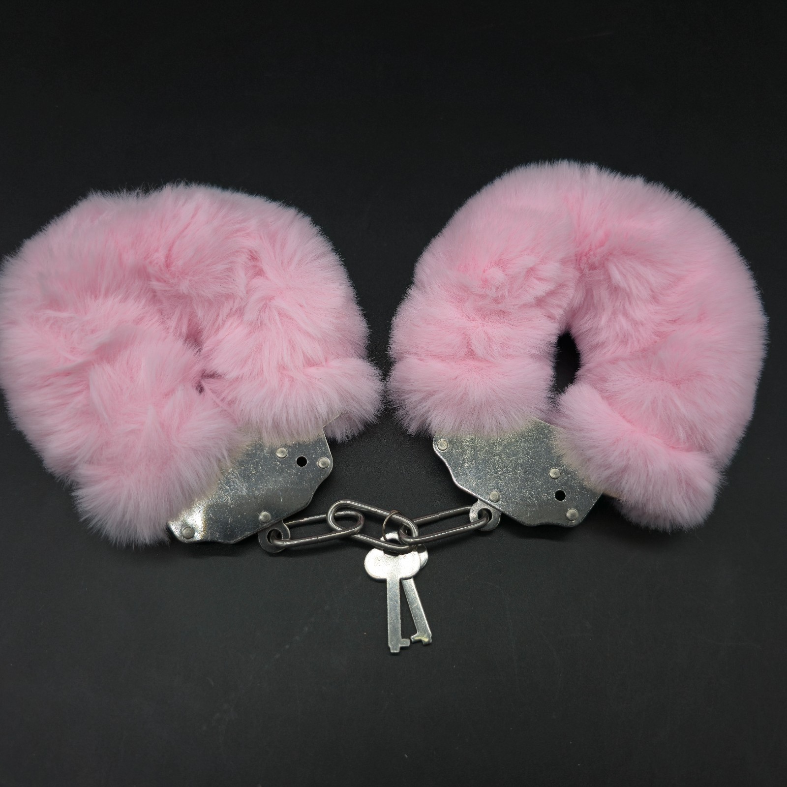 Furry Fuzzy Costume Handcuffs Metal Wrist Cuffs Soft Bachelorette Hen Party