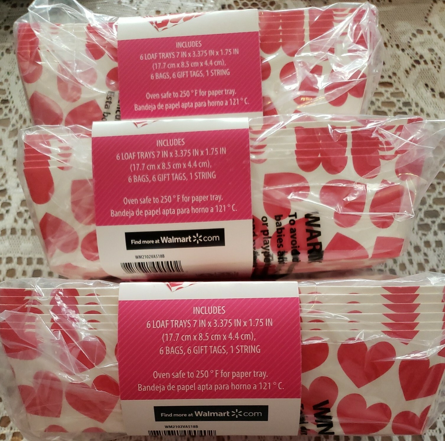 Lot Of 3 – Way To Celebrate 6 Treat Kit Red Hrt – 18 Total Kits New In Packaging
