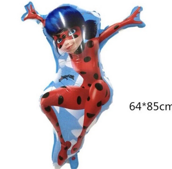 5 pcs 🌟Miraculous ladybug foil mylar Birthday Party Balloon Bouquet