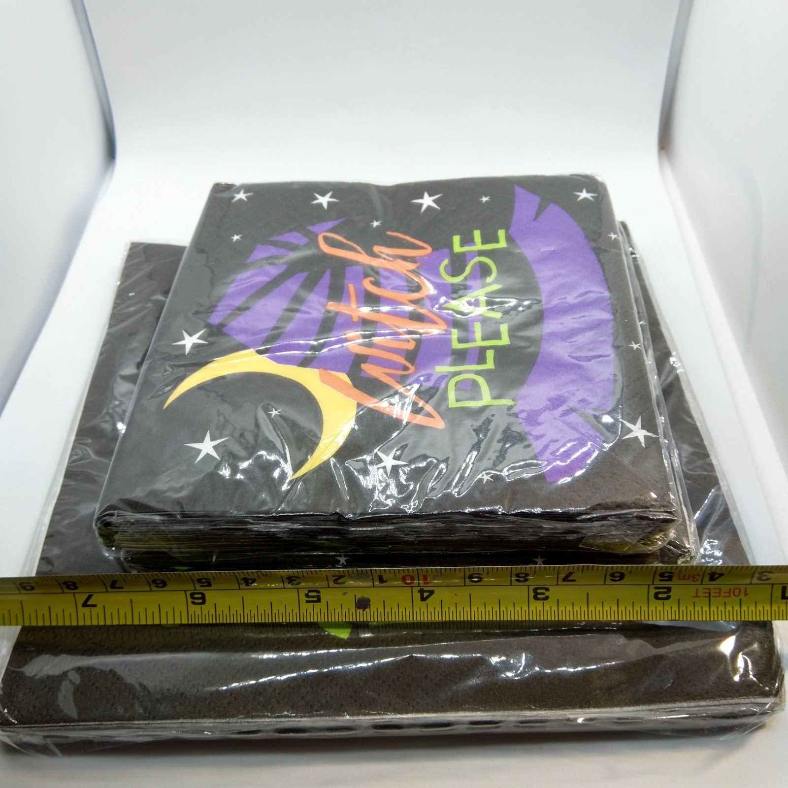 3 Packs 48 Halloween Napkin Purple & Black 2 Designs 6.5″ & 5″ 2 ply Unopened
