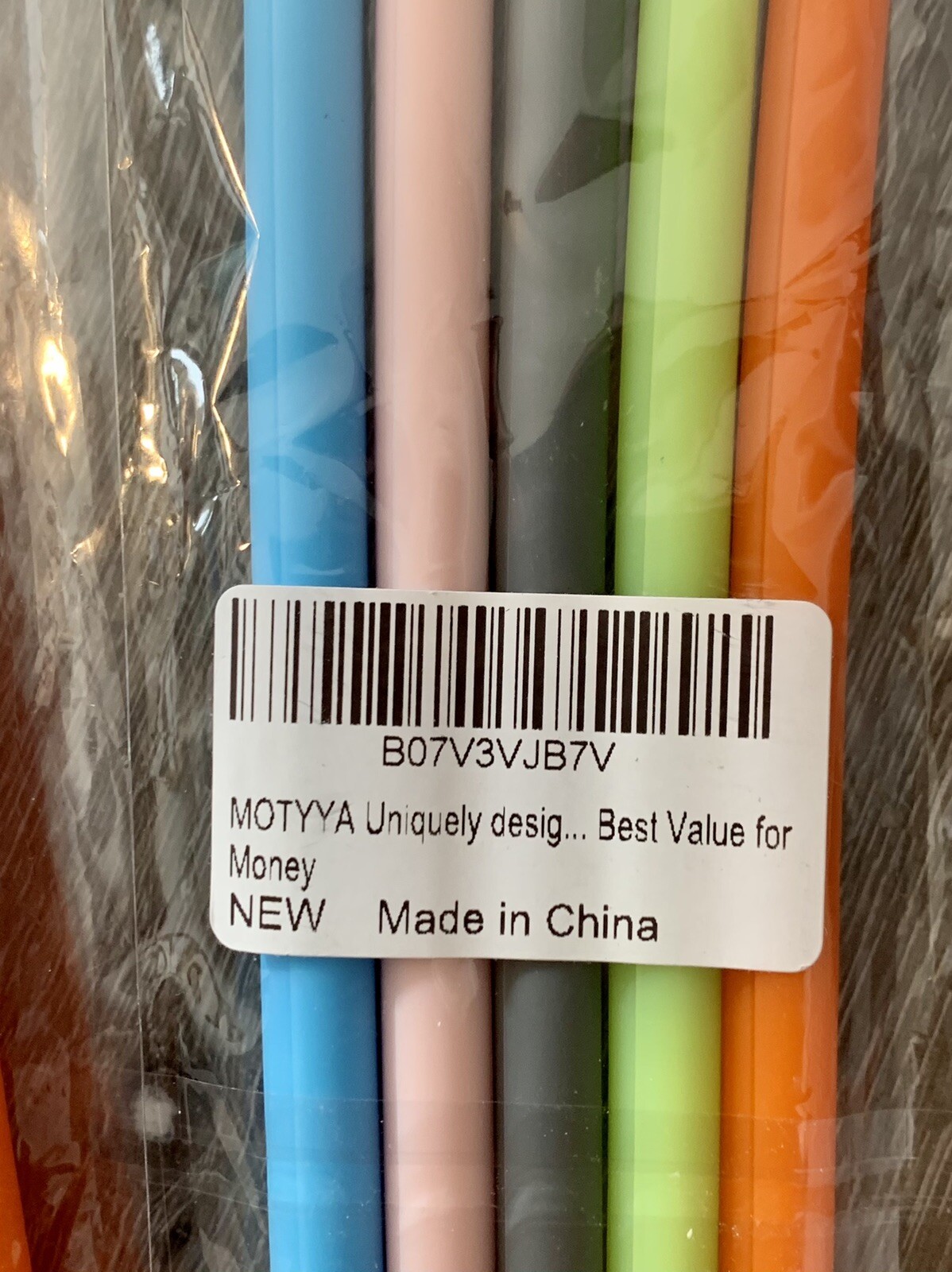 25pc Multi-Color Reusable Party Straws Unique Design Washable Colorful