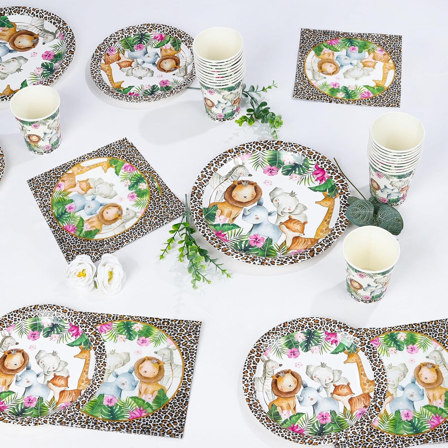 Jungle Safari Disposable All Occasion Tableware (Plates, Napkins, Cups)