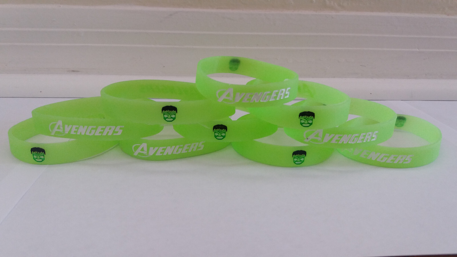 HULK INSPIRED GLOW IN THE DARK BRACELETS, BIRTHDAY, PARTY FAVORS, SUPPLIES